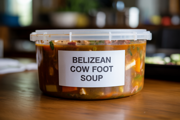 Belizean Cow Foot Soup Recipe Storage
