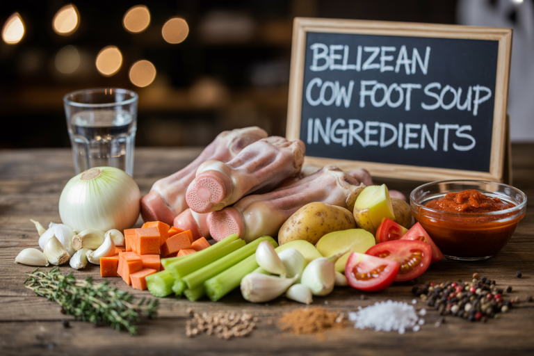 Belizean Cow Foot Soup Recipe Ingredients