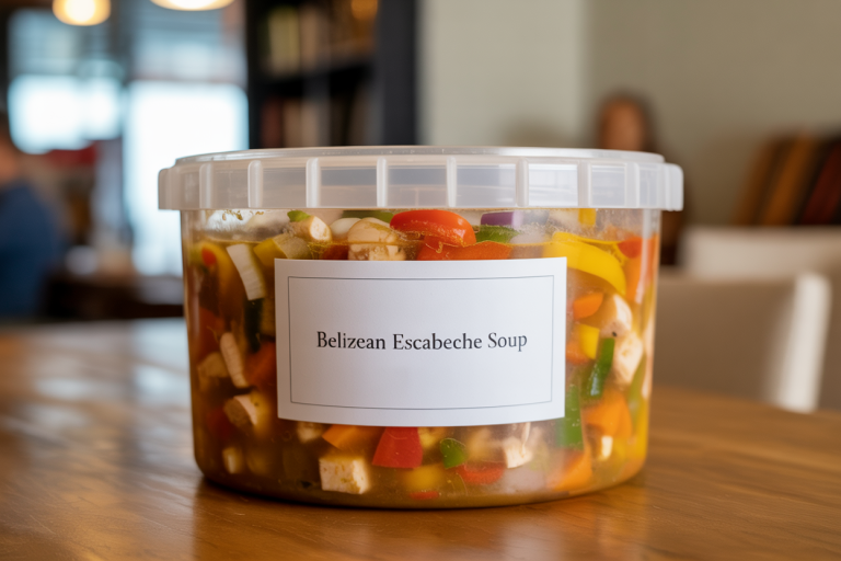 Belizean Escabeche Soup Recipe Storage