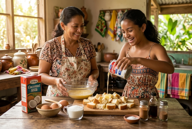 Belizean Pudín de Pan Recipe Cooking Class