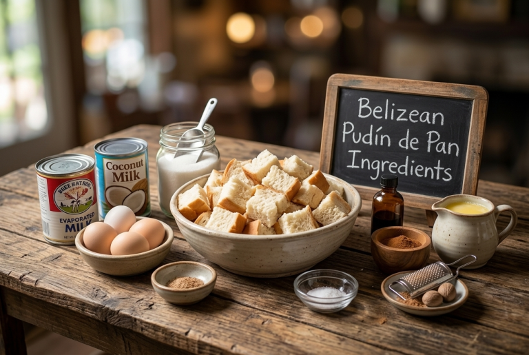 Belizean Pudín de Pan Recipe Ingredients