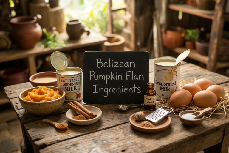 Belizean Pumpkin Flan Recipe Ingredients