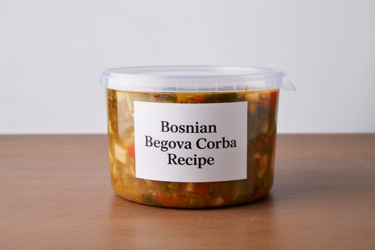 Bosnian Begova Corba Recipe Storage TIps