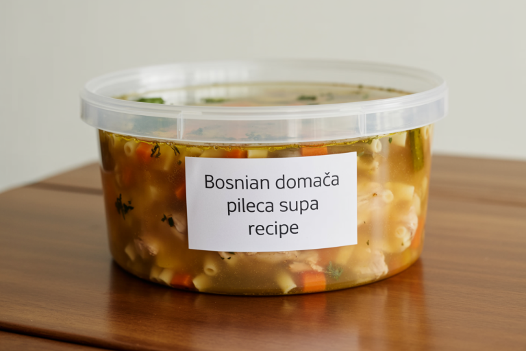 Bosnian Domaća Pileca Supa Recipe Storage TIps