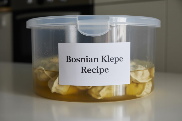 Bosnian Klepe Recipe Storage TIps