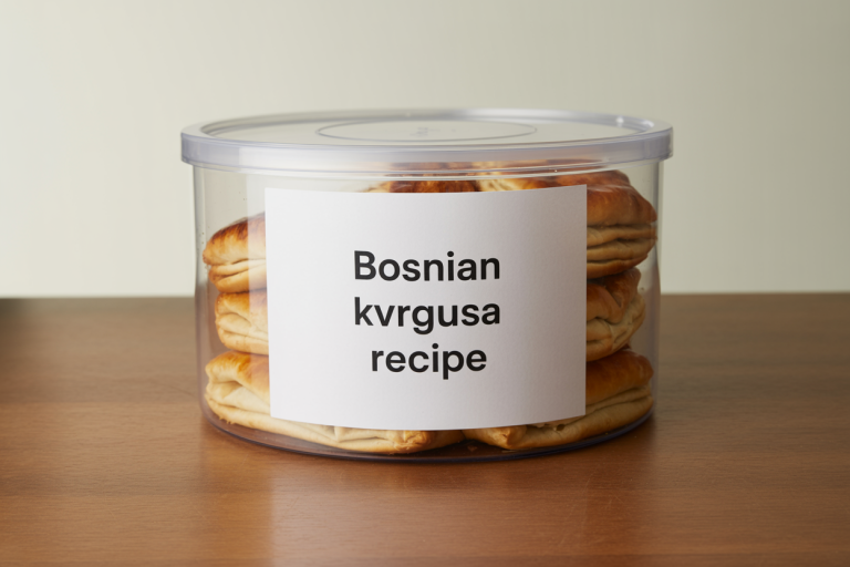 Bosnian Kvrgusa Recipe Storage TIps