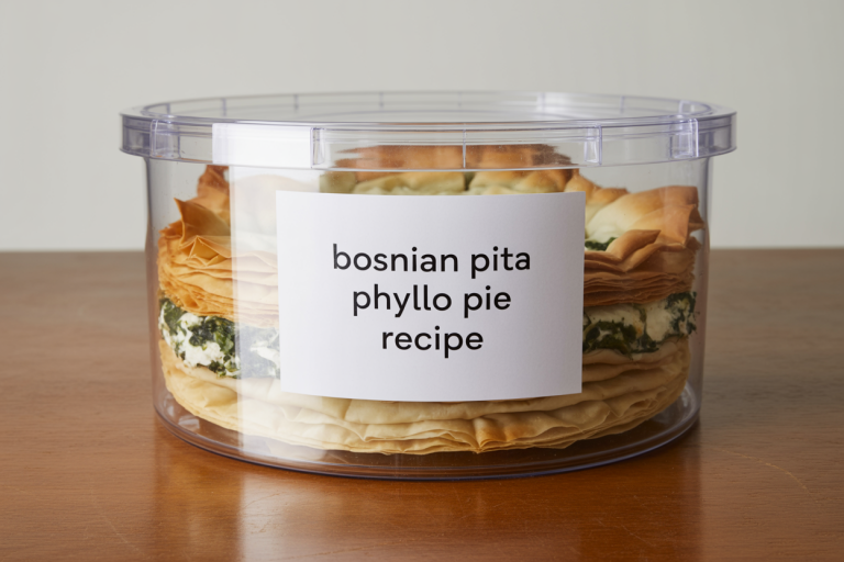 Bosnian Pita Phyllo Pie Recipe Storage TIps