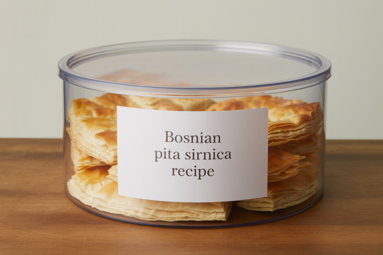 Bosnian Pita Sirnica Recipe Storage Tips