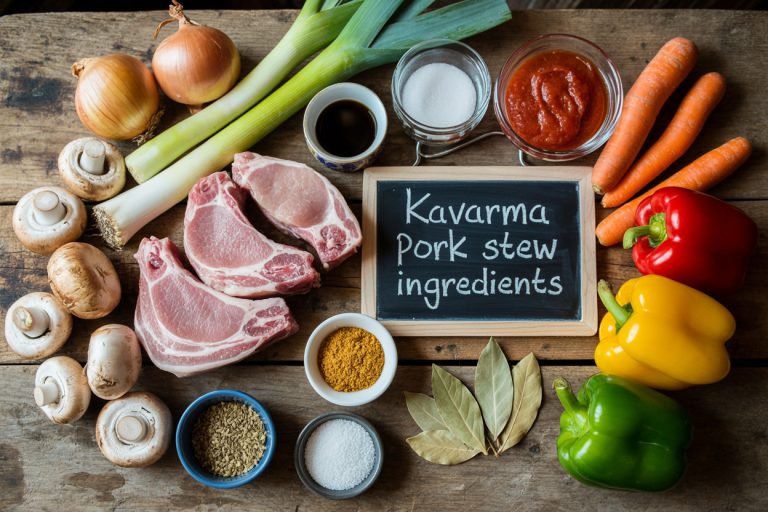 Bulgarian Kavarma Pork Stew Recipe Ingredients