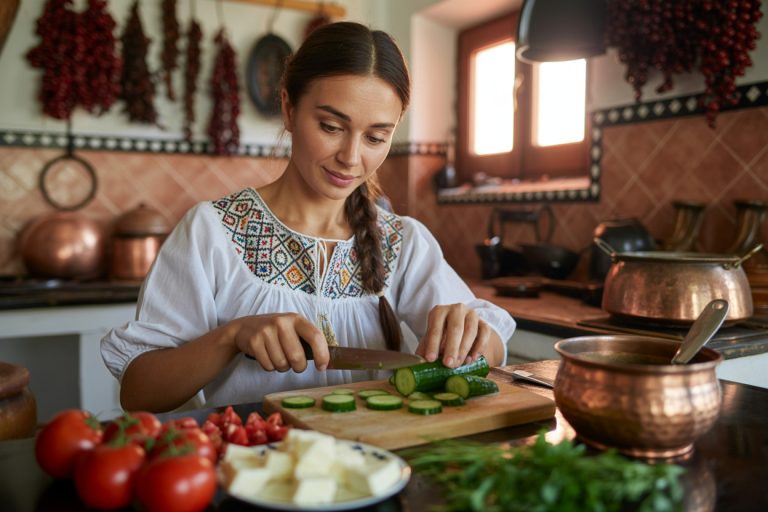 Bulgarian Shopska Salata Ingredients Cooking TIps