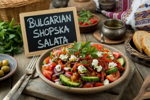 Bulgarian Shopska Salata Ingredients