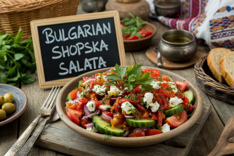 Bulgarian Shopska Salata Ingredients