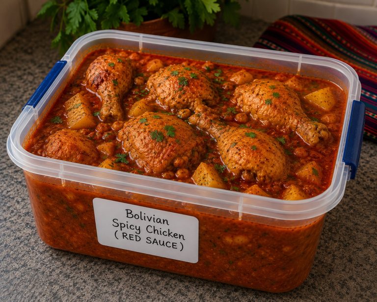Bolivian Spicy Chicken Recipe Storage