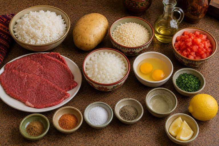 Bolivian Silpancho Cochabambino Ingredients