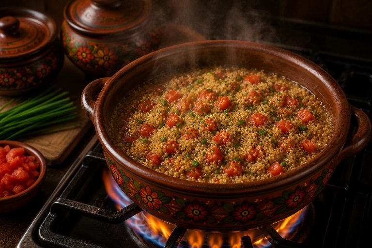 Bolivian Quinoa with Tomatoes and Chives Recipe On the Stove