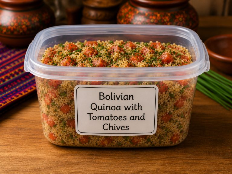 Bolivian Quinoa with Tomatoes and Chives Recipe Storage