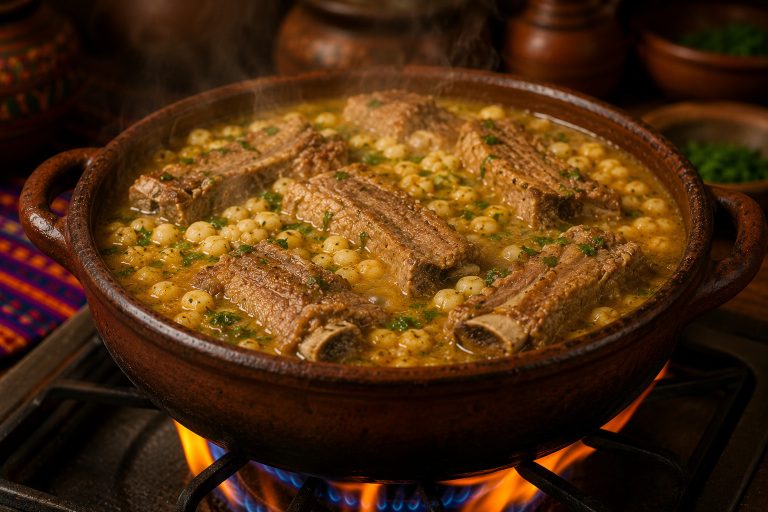Bolivian Fricassee Recipe With Pork Ribs On the Stove