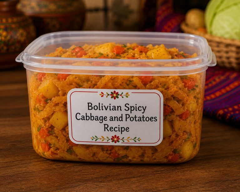 Bolivian Spicy Cabbage Potatoes Recipe Storage