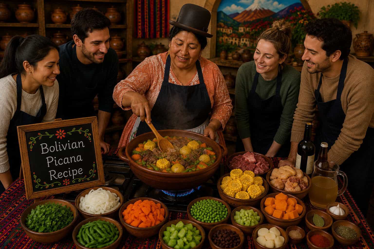 Bolivian Picana Recipe Cooking Class