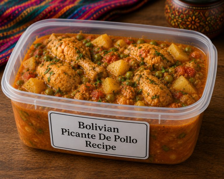 Bolivian Picante De Pollo Recipe Storage