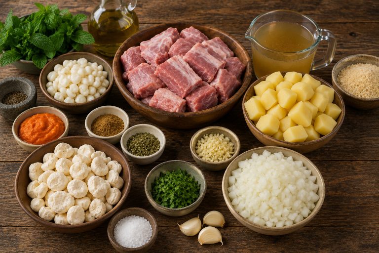 Bolivian Pork Fricassee With Homemade Chuños Recipe Ingredients