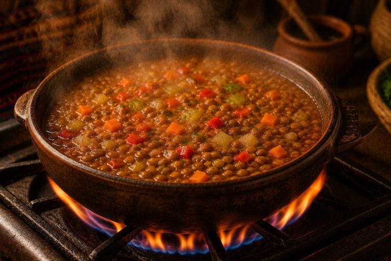 Bolivian Ají de Lentejas Recipe In the Pot