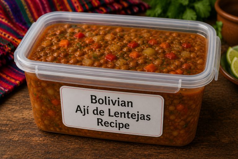 Bolivian Ají de Lentejas Recipe Storage