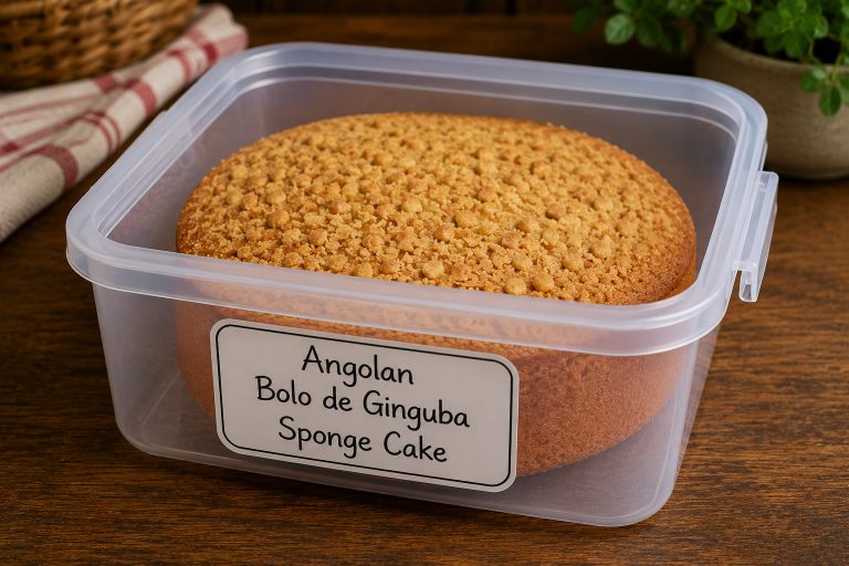 Angolan Bolo de Ginguba Sponge Cake Recipe Storage