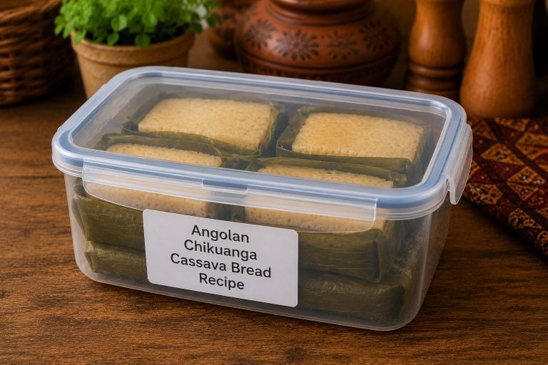 Angolan Chikuanga Cassava Bread Recipe Storage