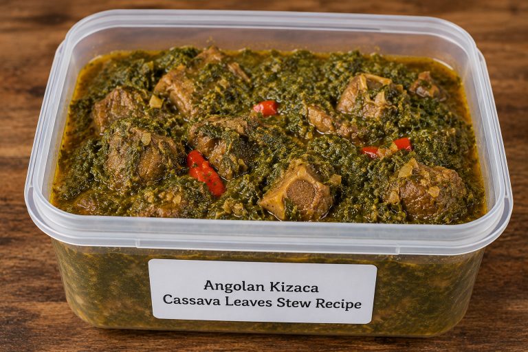Angolan Kizaca Cassava Leaves Stew Recipe Storage Tips