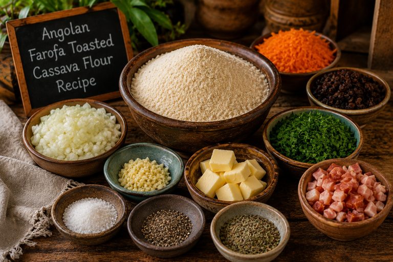 Angolan Farofa Toasted Cassava Flour Recipe Ingredients