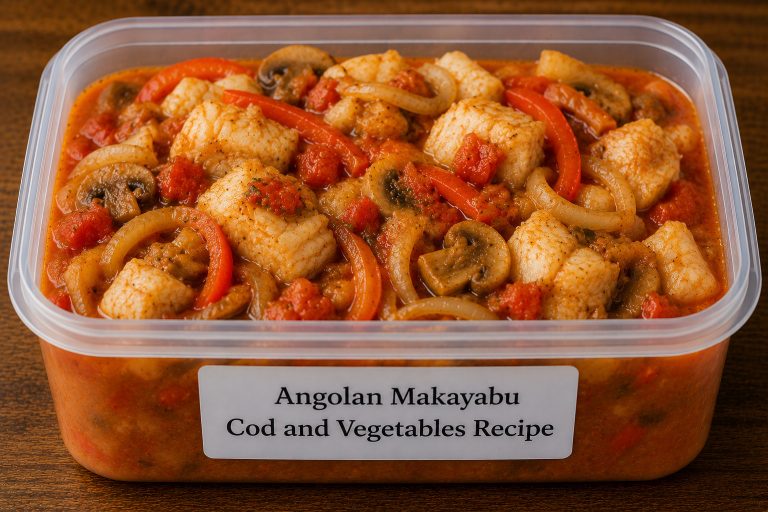 Angolan Makayabu Cod and Vegetables Recipe Storage