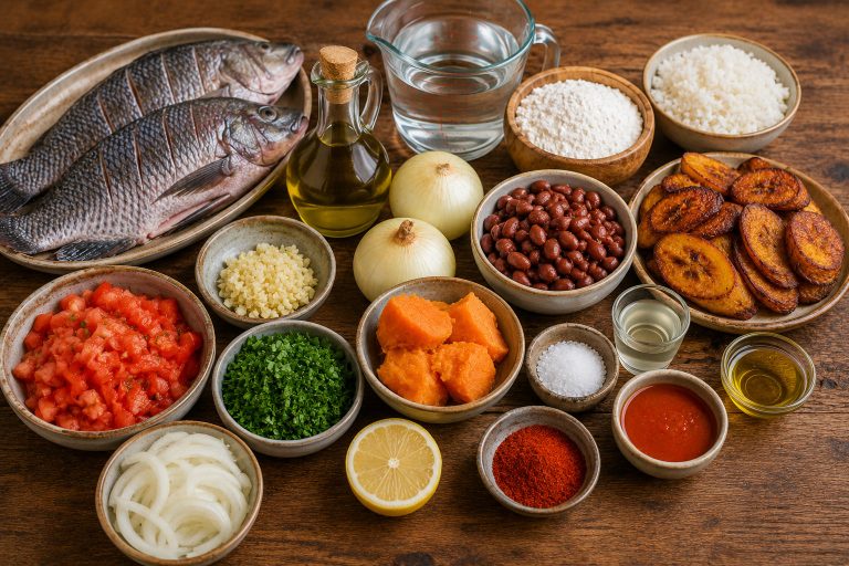Angolan Mufete Cacusso Fish Recipe Ingredients