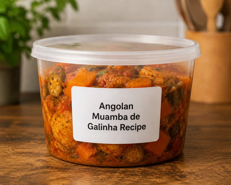 Angolan Muamba de Galinha Recipe Storage