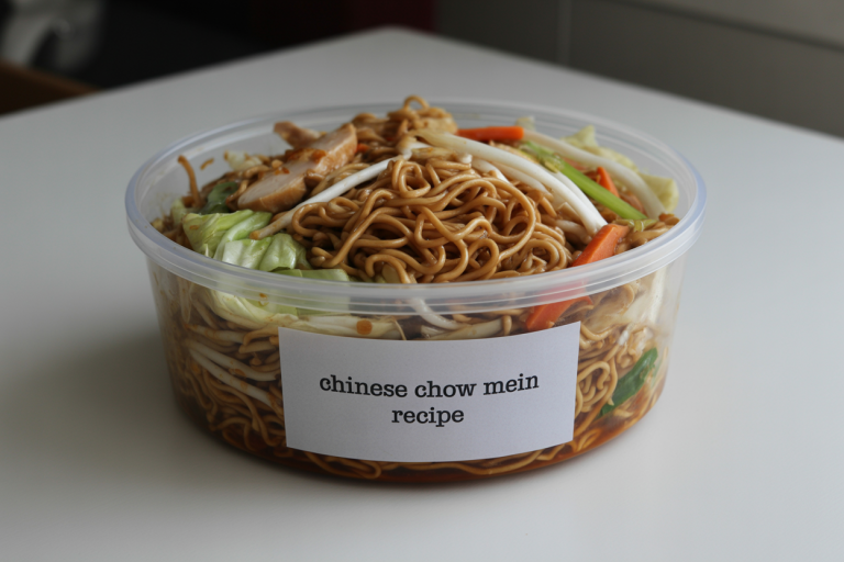 Chinese Chow Mein Recipe Storage Tips