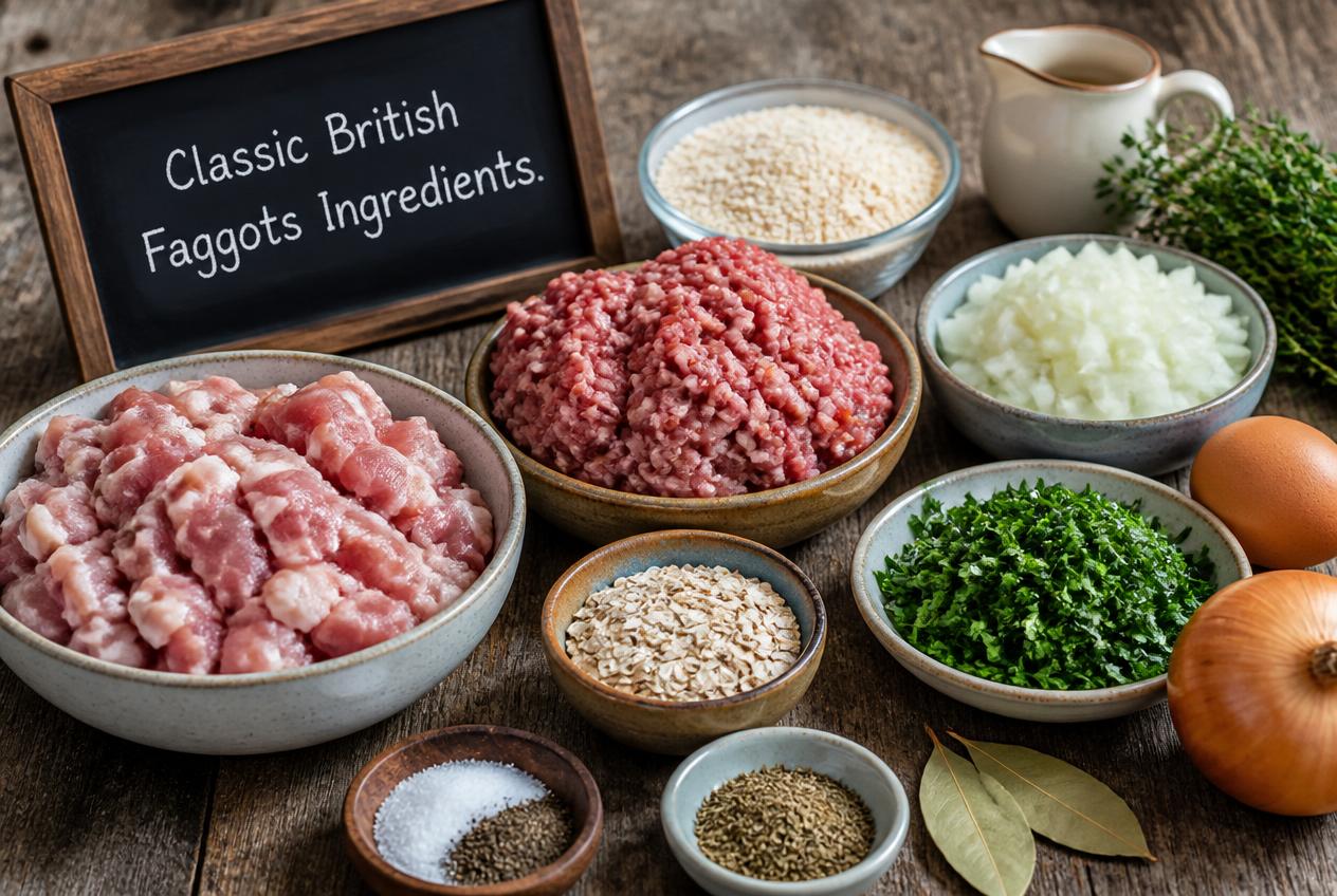Classic British Faggots Recipe Ingredients