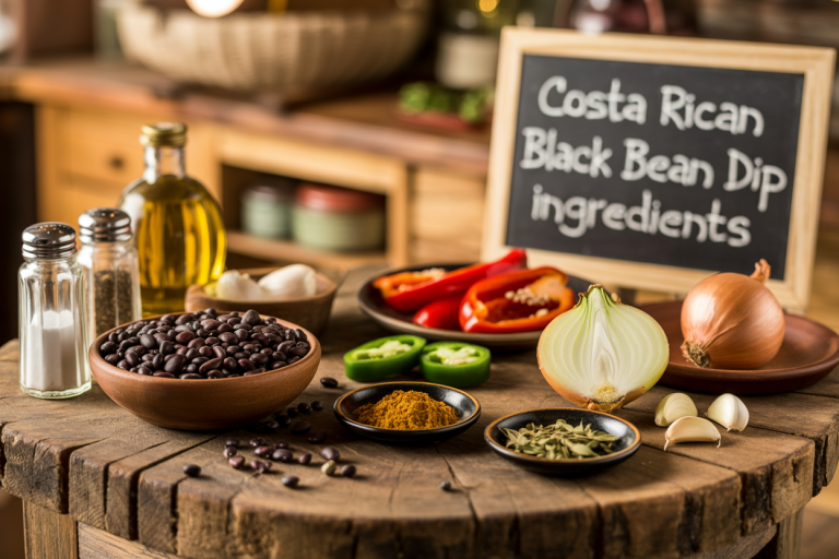 Costa Rican Black Bean Dip Ingredients