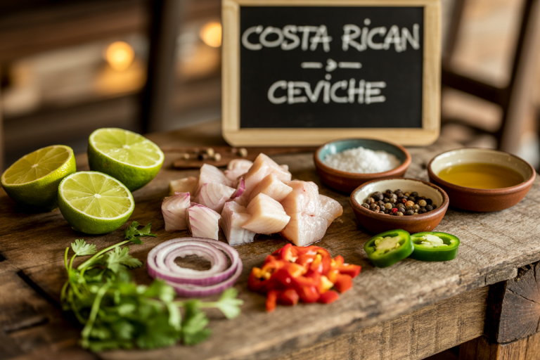 Costa Rican Ceviche Ingredients