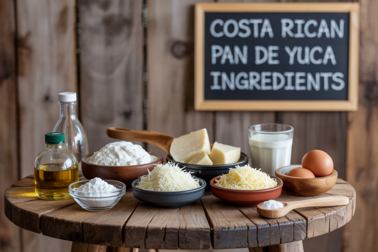 Costa Rican Pan de Yuca Ingredients