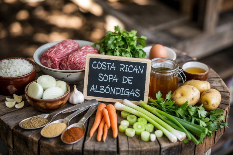 Costa Rican Sopa de Albóndigas Ingredients