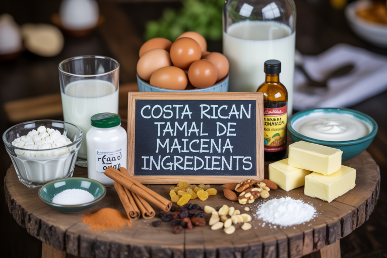 Costa Rican Tamal de Maicena Ingredients