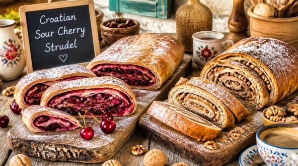 Croatian Sour Cherry Strudel Recipe