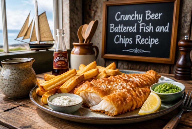 Crunchy Beer Battered Fish and Chips Recipe