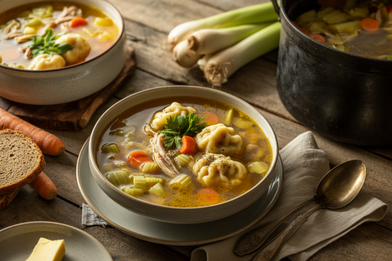 Danish Hønsekødssuppe