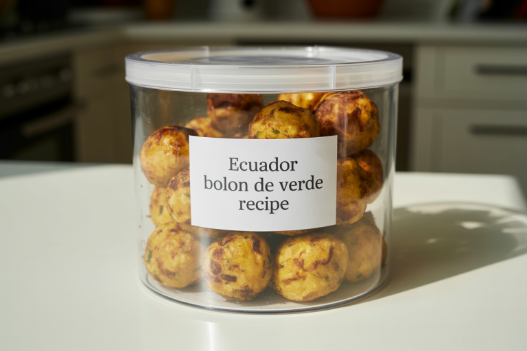 Ecuador Bolon de Verde Recipe Storage Tips