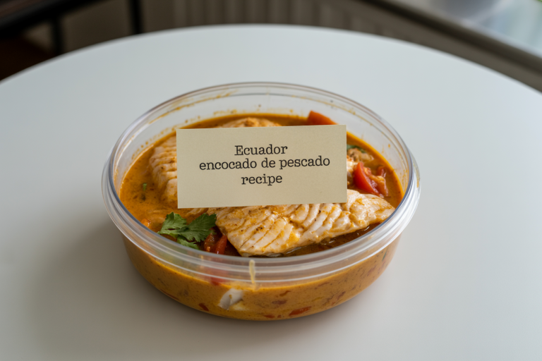 Ecuador Encocado de Pescado Recipe Storage TIps