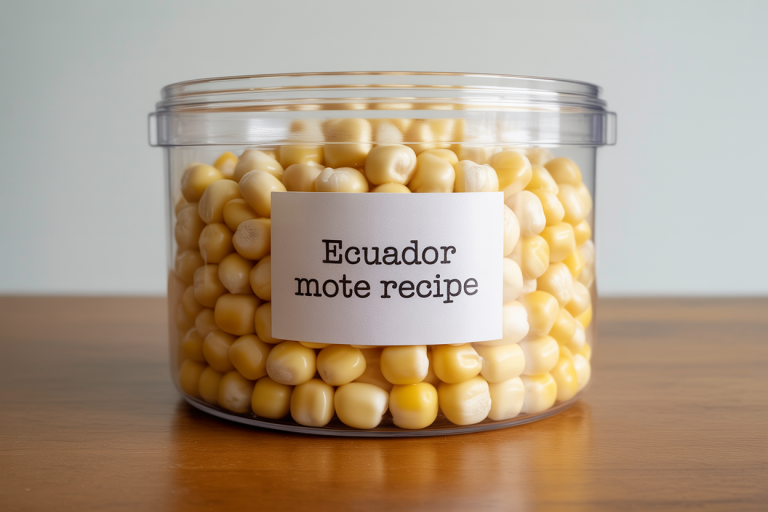 Ecuador Mote Recipe Storage TIps