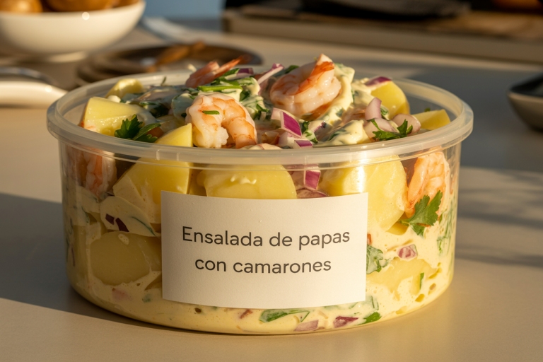 Ensalada de Papas con Camarones Storage TIps