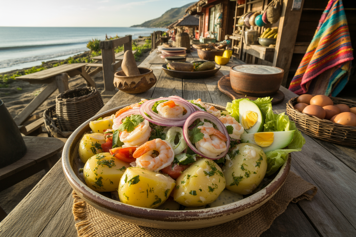 Ensalada de Papas con Camarones