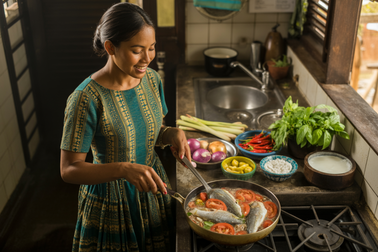 Fijian Fish with Tomato, Spinach, Rice Recipe Cooking Tips